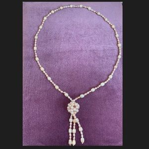 Peach time real mother pearl necklace